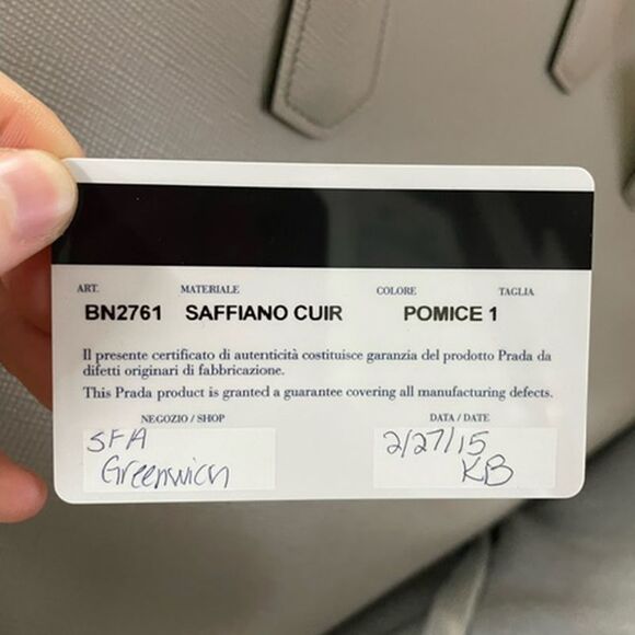 Prada Saffiano Cuir Double Bag Large in Grey Saffiano Leather - Picture 12 of 12